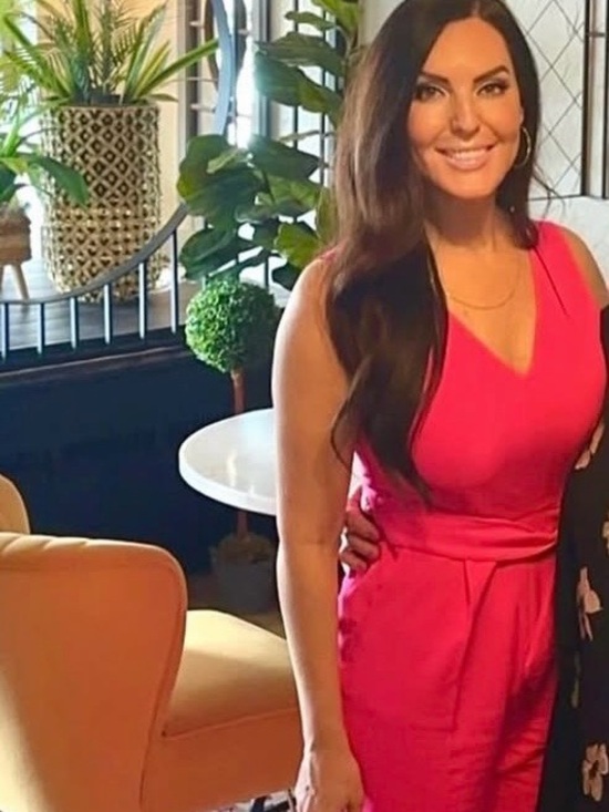 Vince Camuto Hot Pink Sleeveless V-Neck Tie-Waist Cropped Jumpsuit - Picture 3 of 5